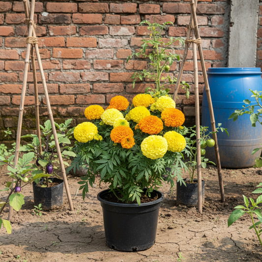 Buy African Marigold Flower Mixed Seeds | Spring and Autumn | Easy To Grow | SeedsKart