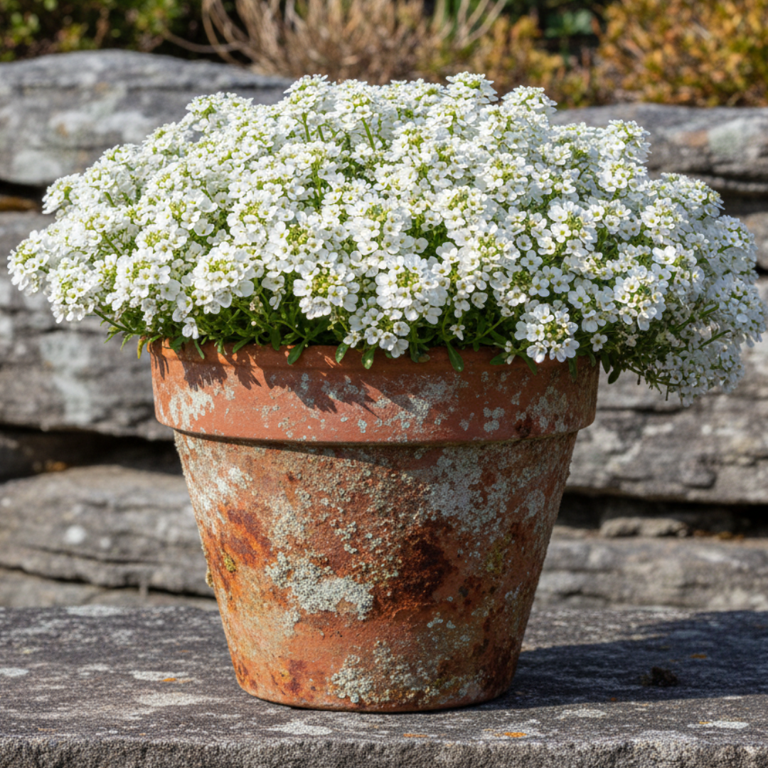 Buy Candytuft White Flower Seeds | Iberis Sempervirens | Winter Season | Easy To Grow | SeedsKart