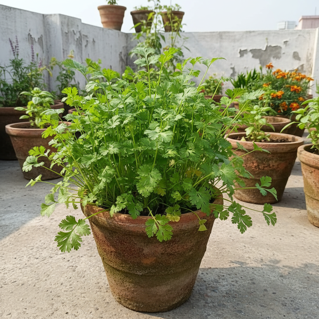Coriander Kalmi Seeds – Fast Growing, Aromatic Leaves for Kitchen Garden | SeedsKart