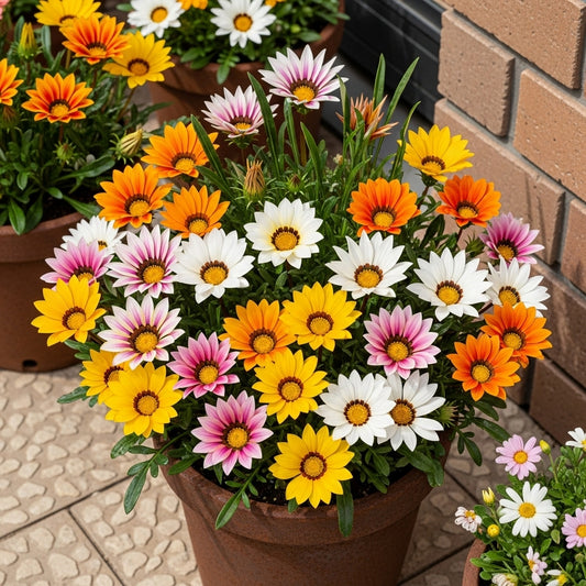 Buy Gazania Flower Sunshine Mix Seeds | Treasure Flower Seeds | All Seasons | Easy To Grow | SeedsKart