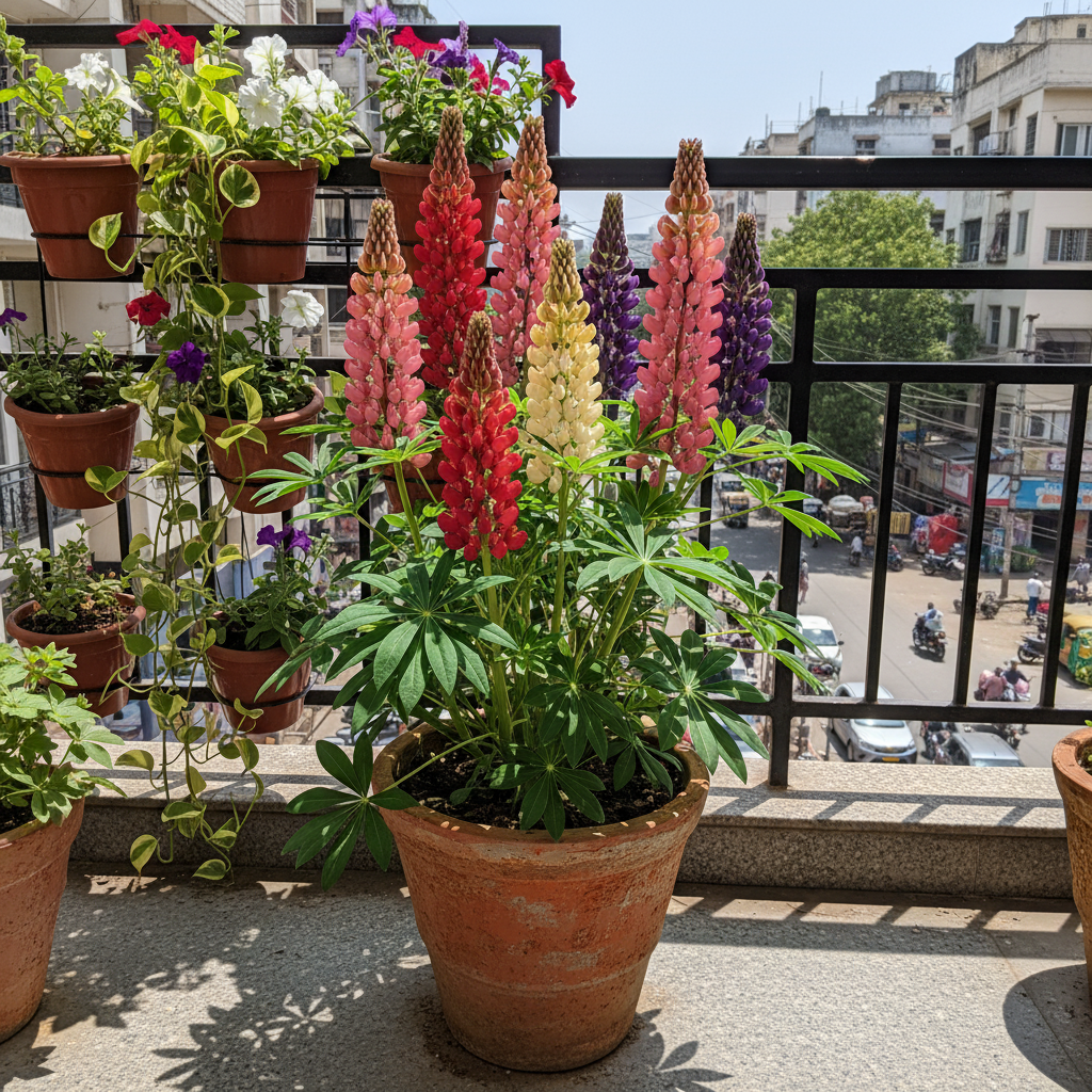 Buy Mini Lupin Flower Dwarf Mixed Seeds | Lupin Bicolor | Winter Season | Easy To Grow | SeedsKart