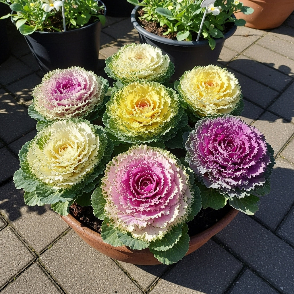 Buy Ornamental Kale Flower Mixed Seeds | Brassica Oleracea | Winter Season | Easy To Grow | SeedsKart