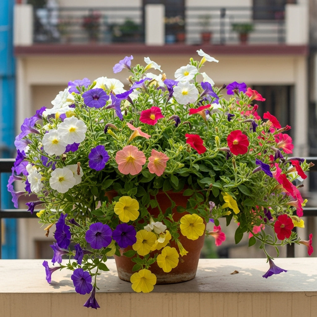 Buy Petunia Flower Pendula Mixed Seeds | Petunia Hybrida | Winter Season | Easy To Grow | SeedsKart
