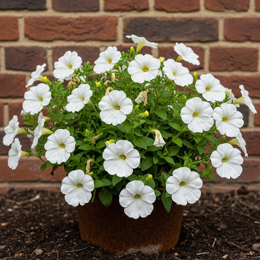 Buy Petunia Flower Nana Compacta White Seeds | Petunia Hybrida | Winter Season | Easy To Grow | SeedsKart