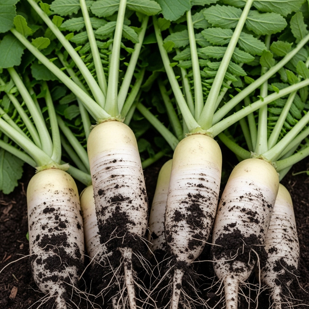 Buy Radish F1 White Long Seeds Online – Premium Hybrid for Balcony & Home Gardening | SeedsKart
