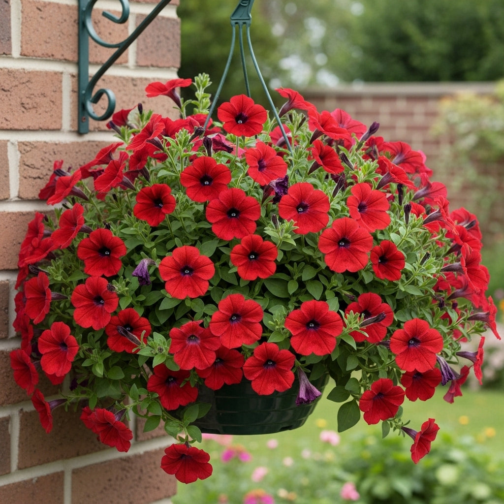 Buy Red Petunia Flower Nana Compacta Flower Seeds | Petunia Hybrida | Winter Season | SeedsKart