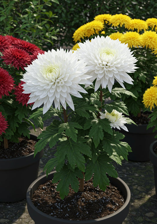 Chrysanthemum White Flower Seeds | Shevanti Flower Seeds | Guldaudi Flower Seeds | Mum Flower Seeds | Florist's Mum Flower Seeds | SeedsKart